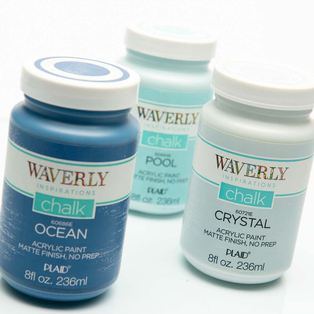 Waverly ® Inspirations Chalk Finish Acrylic Paint Set - Blues, 3 pc. - 13404
