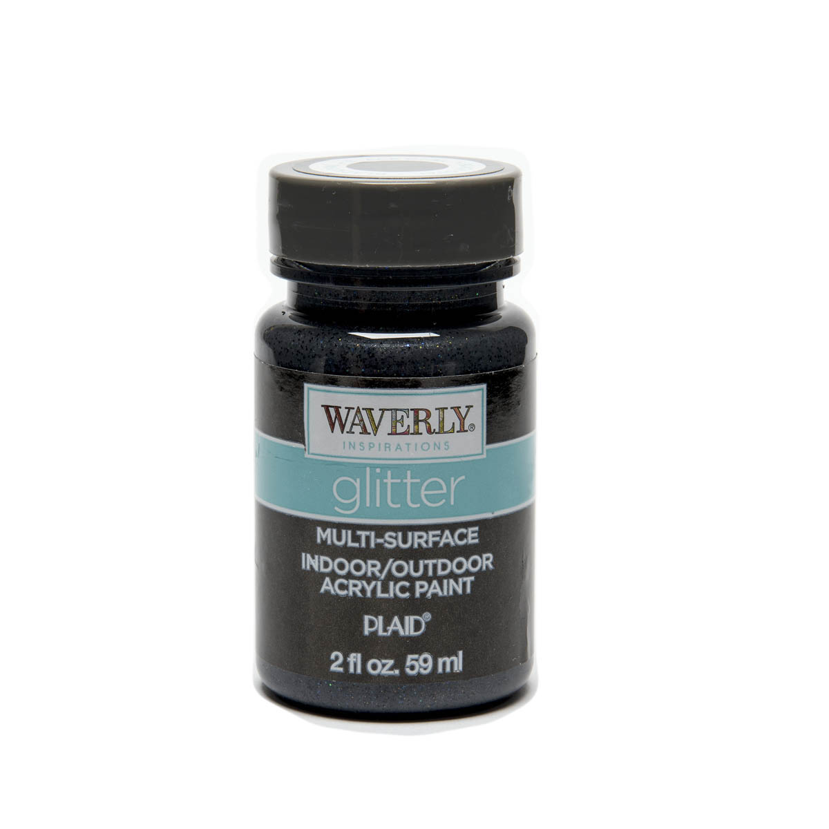 Waverly ® Inspirations Glitter Multi-Surface Acrylic Paint - Black Opal, 2 oz. - 60940E