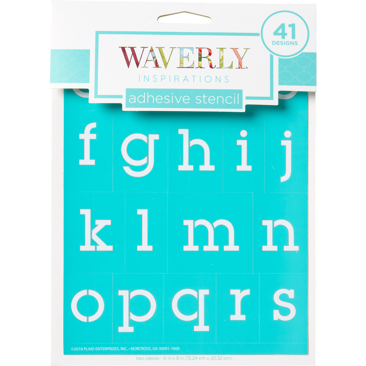 Waverly ® Inspirations Laser-cut Adhesive Stencils - Lowercase Serif Alphabet, 6
