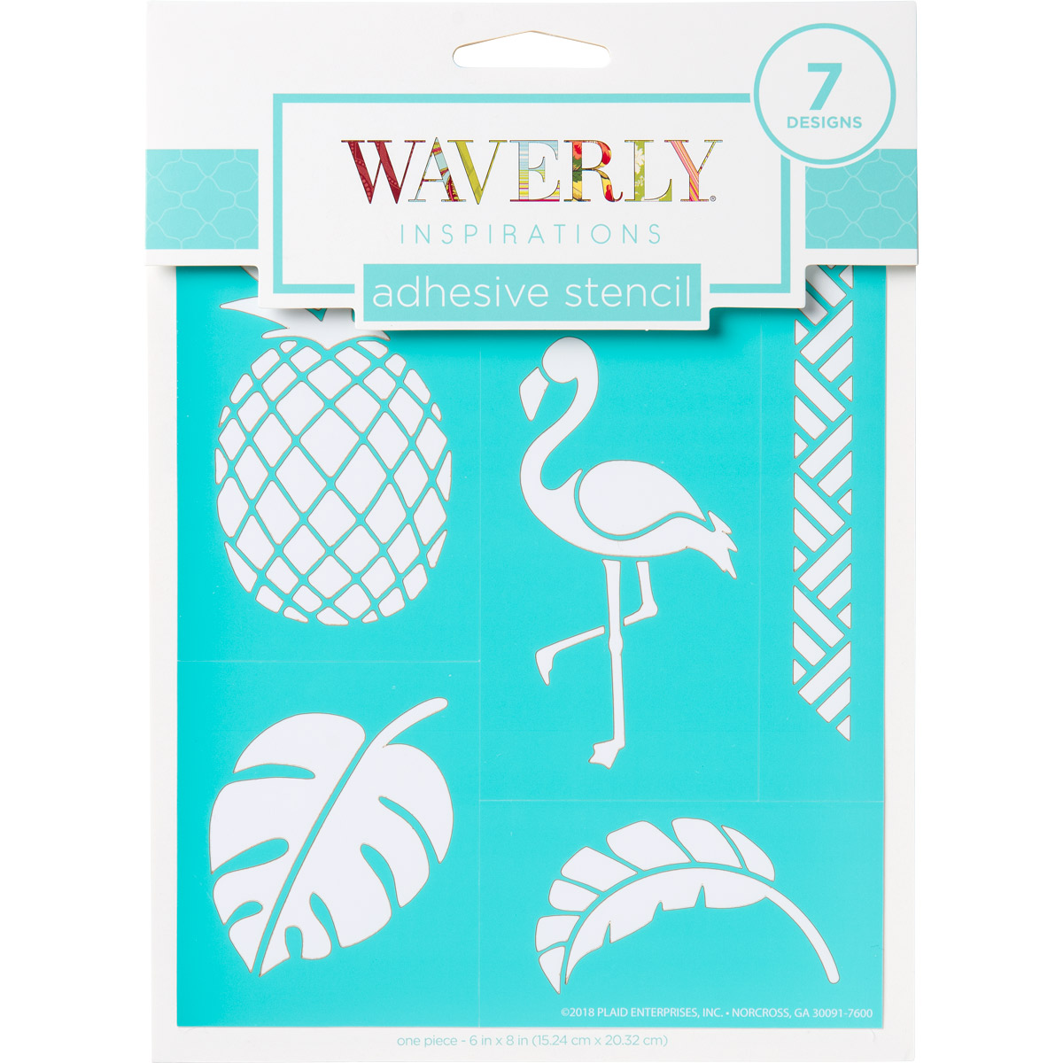 Waverly ® Inspirations Laser-cut Adhesive Stencils - Tropical, 6