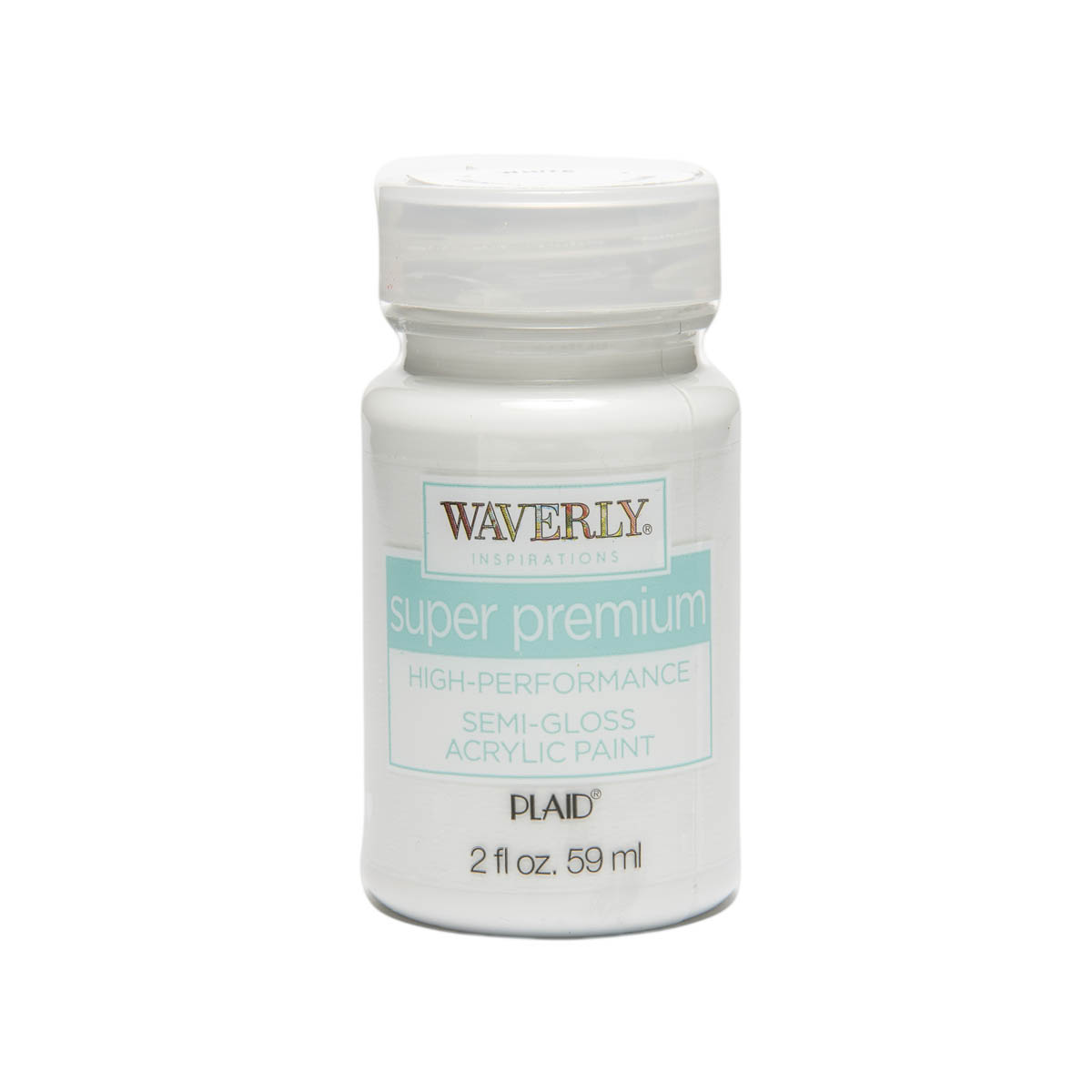 Waverly ® Inspirations Super Premium Semi-Gloss Acrylic Paint - White, 2 oz. - 60598E