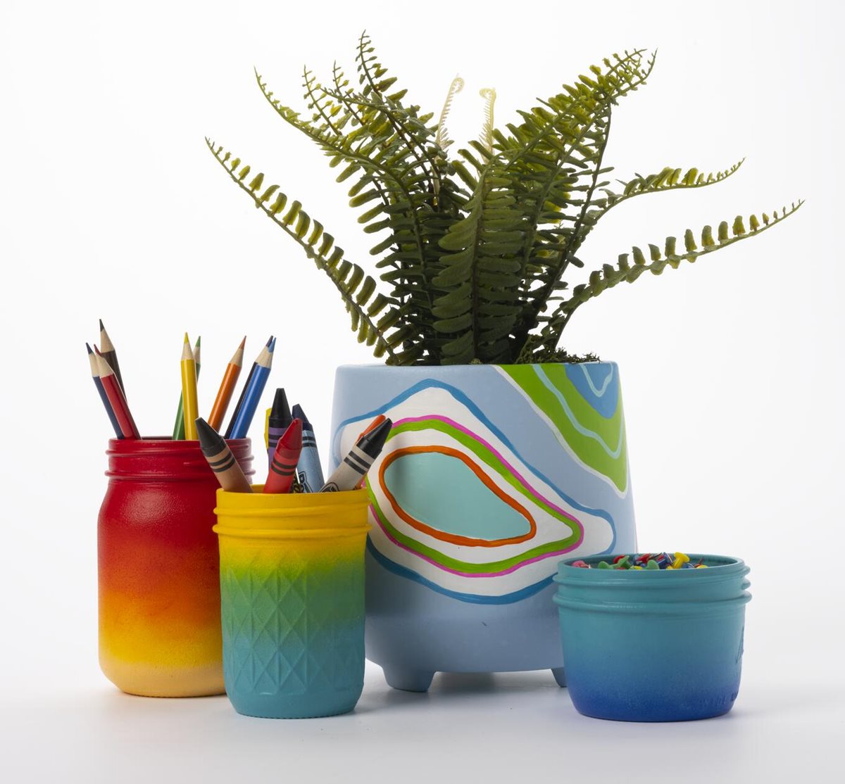 Bright and Geometric Planters