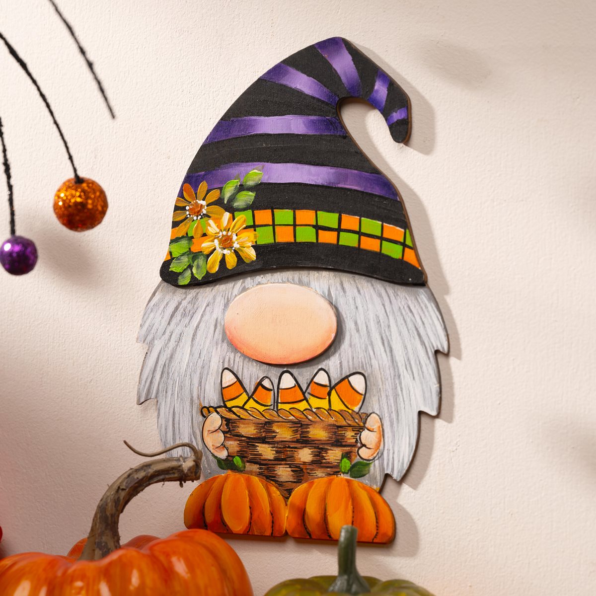 Candy Corn Gnome Wood Cut Out