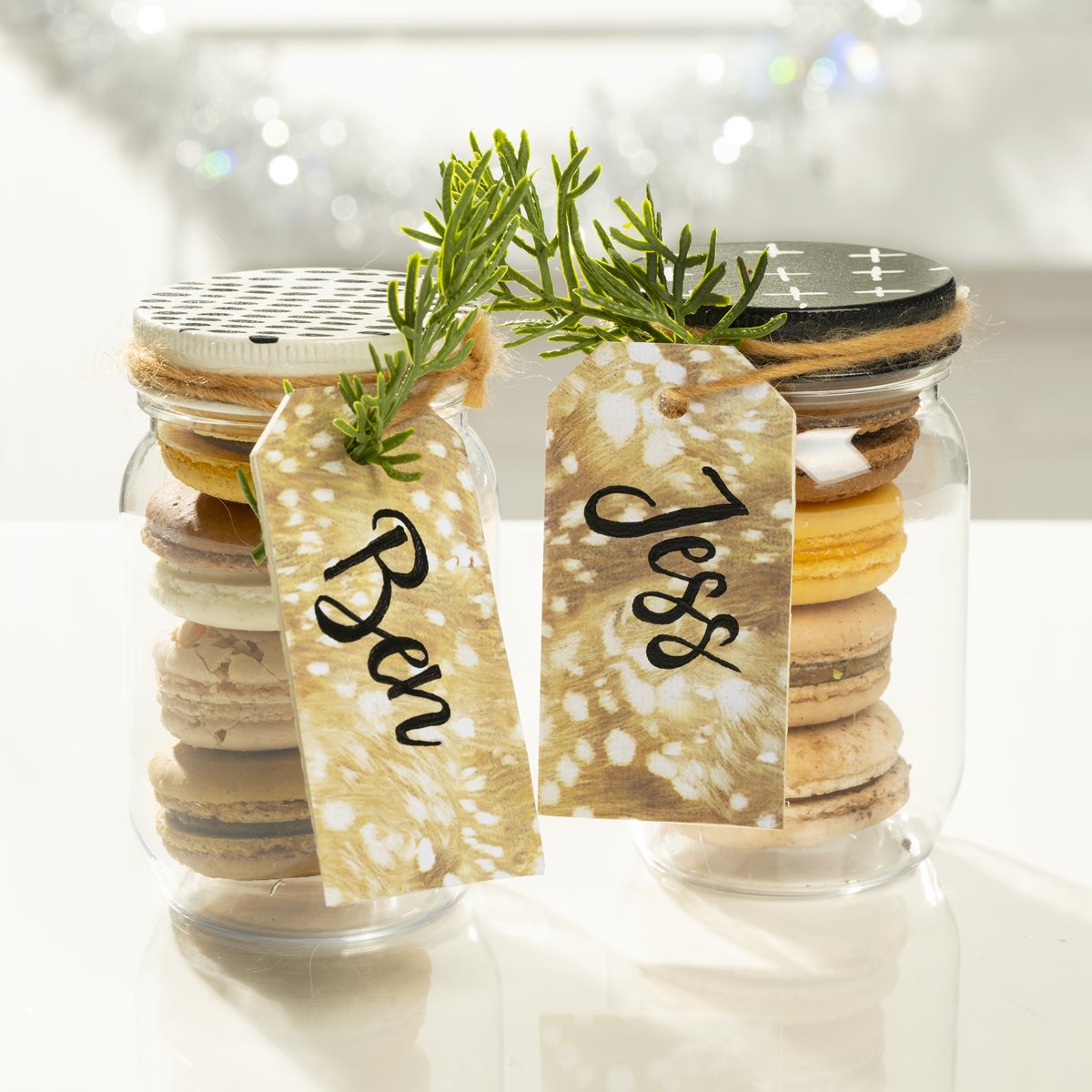 Christmas Cookie Exchange Jars with Tags
