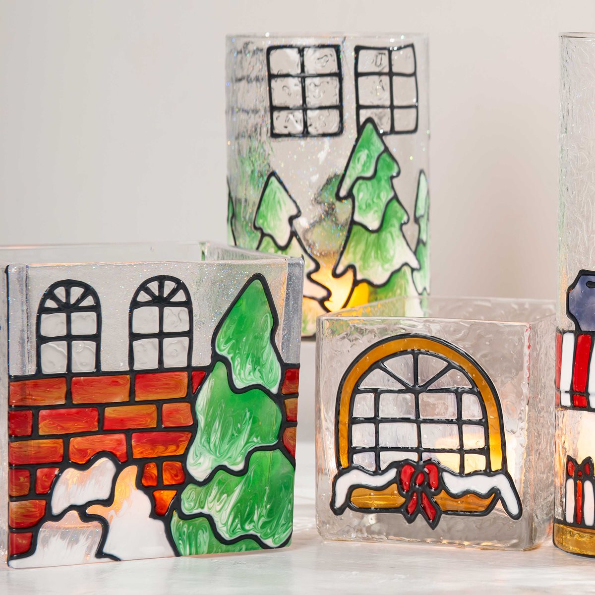 Christmas Village with Gallery Glass