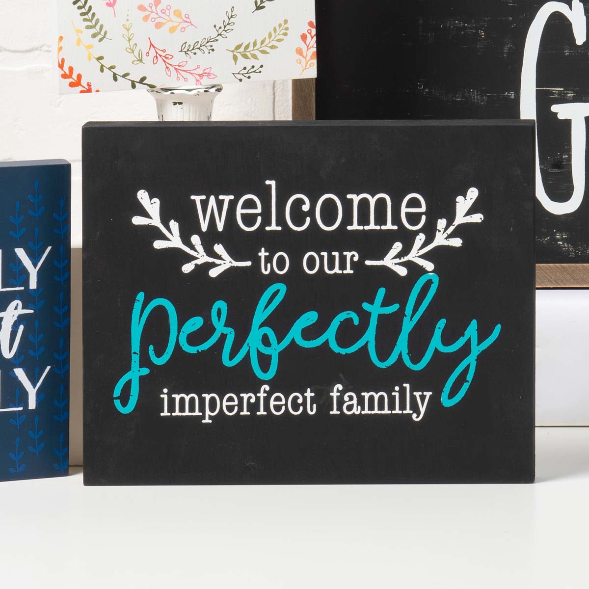 Perfectly Imperfect Family Wood Sign