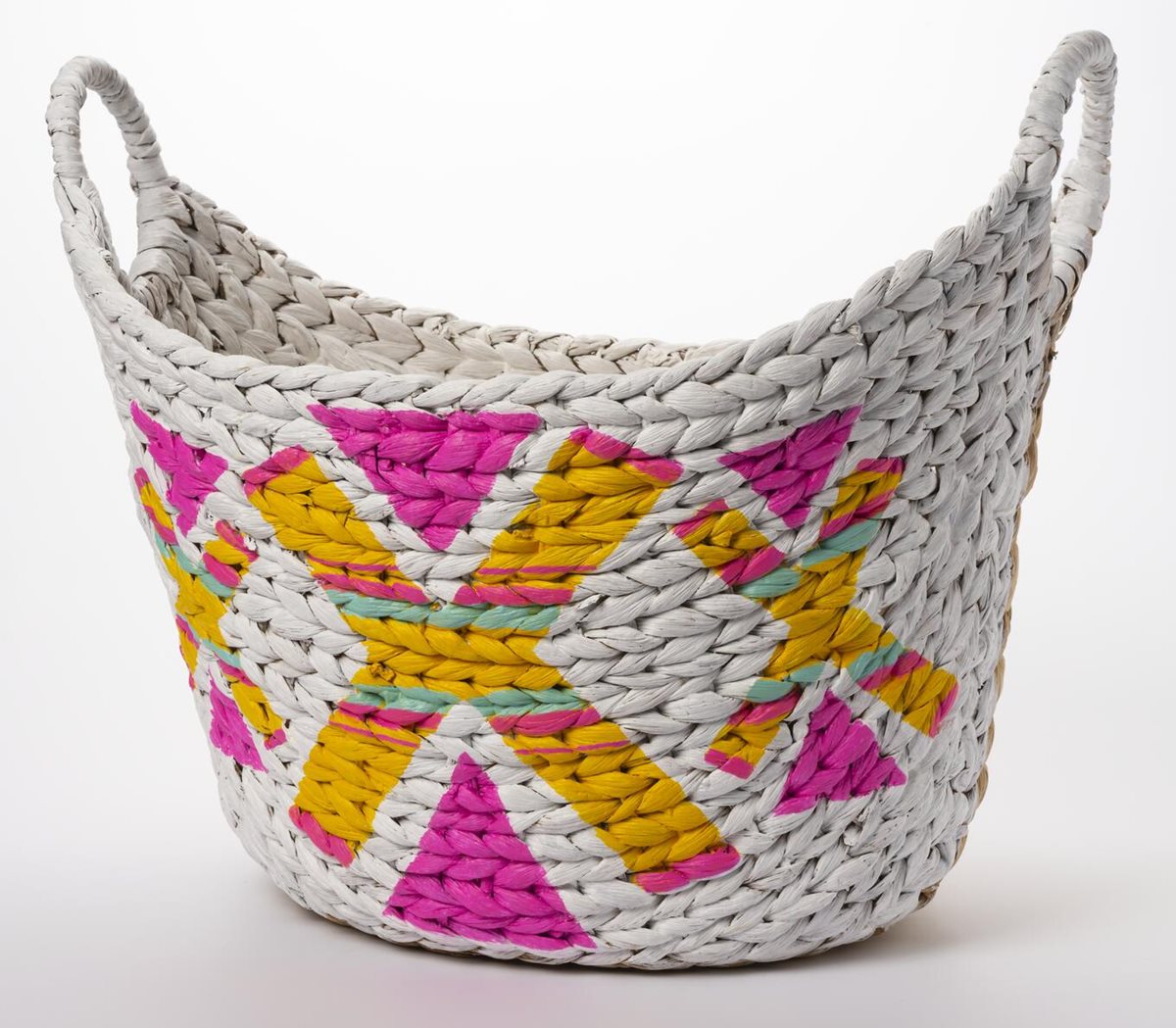 Color Pop On White Painted Basket
