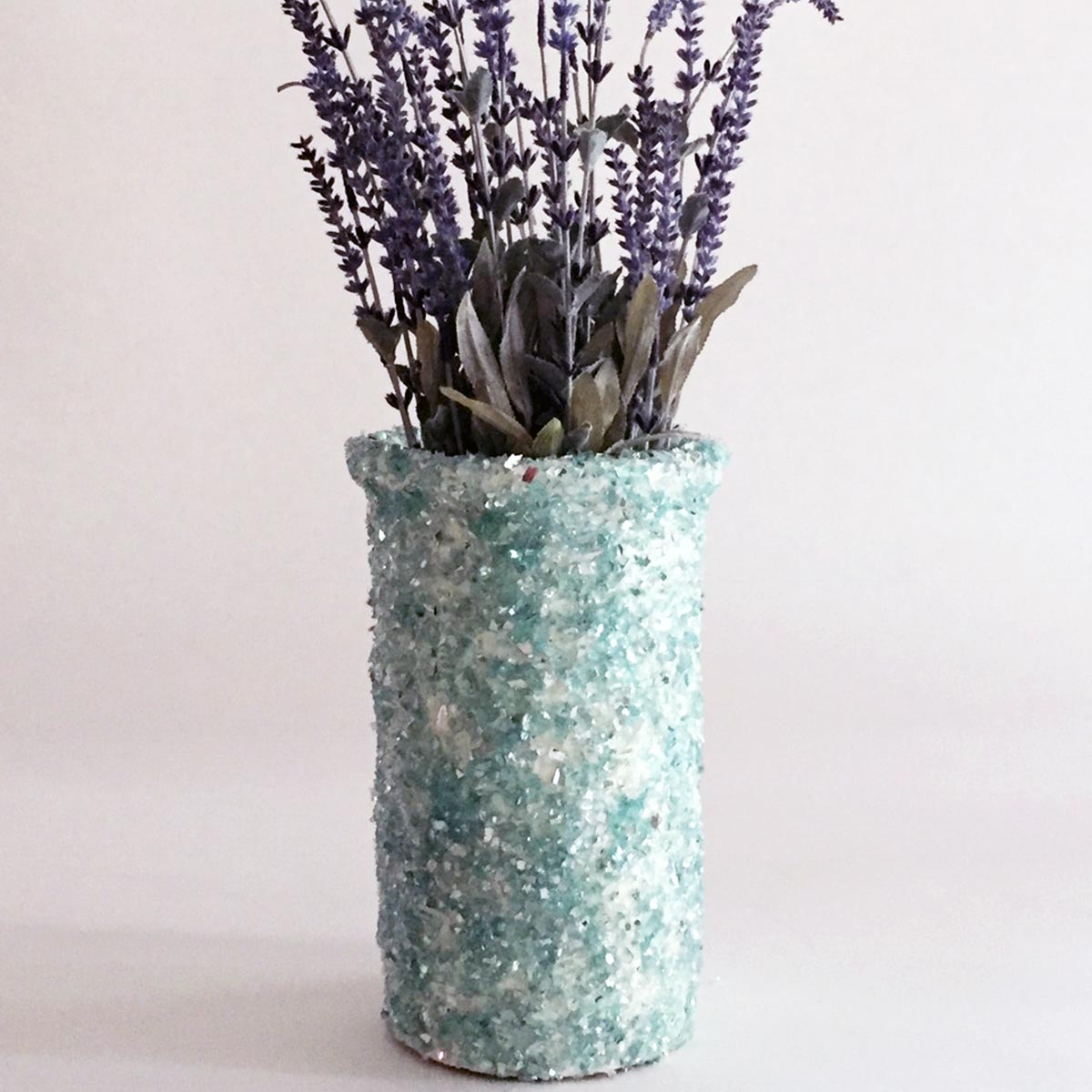 Crushed Glass Clay Pot