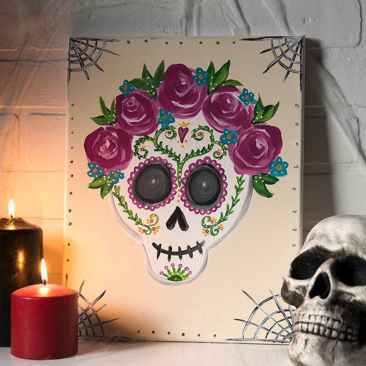 Day of the Dead Lady Painting