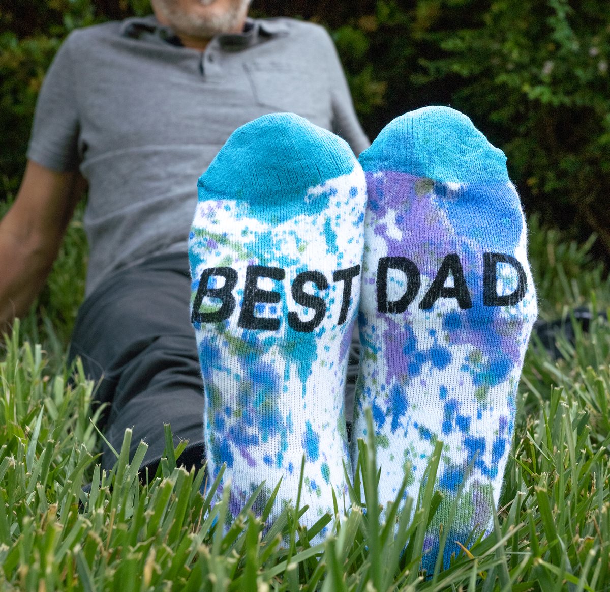Father's Day - Best Dad Splatter Socks