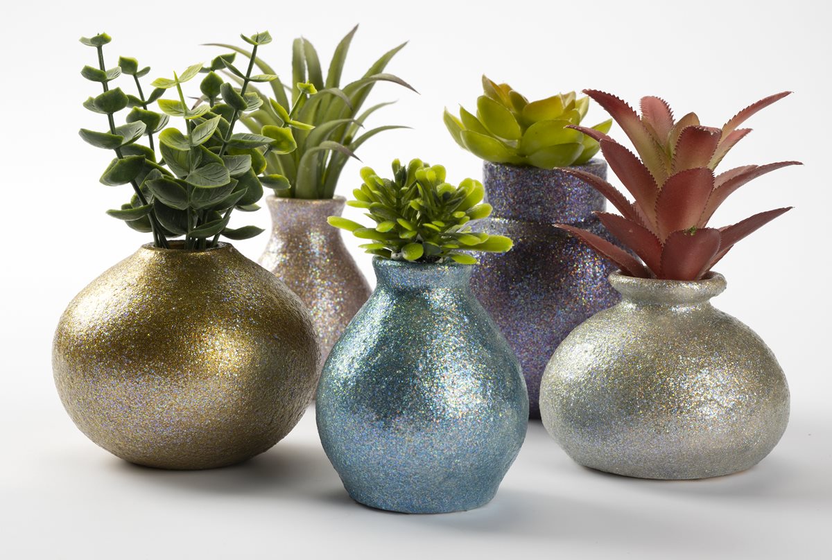 FolkArt Glitterific Fine Vases