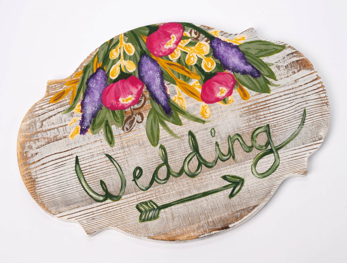 FolkArt Wedding Sign