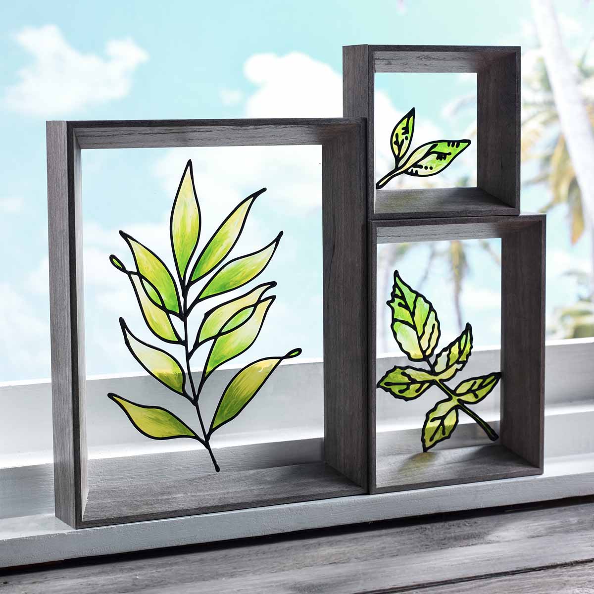 Gallery Glass Fall Leaves Floating Frames