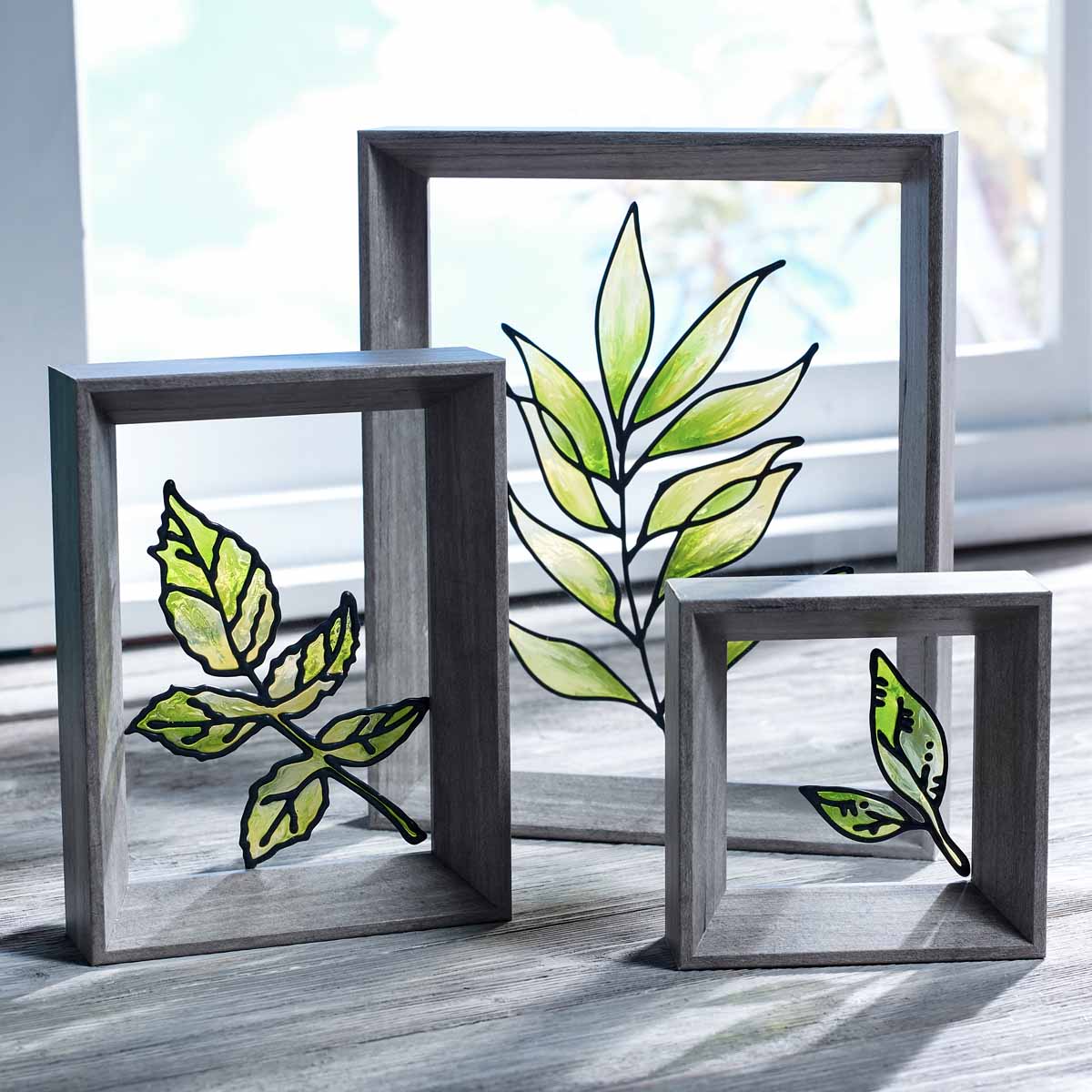 Gallery Glass Fall Leaves Floating Frames