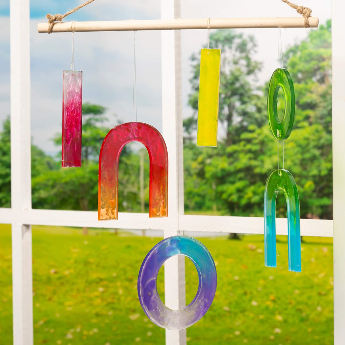 Gallery Glass Modern Rainbow Mobile