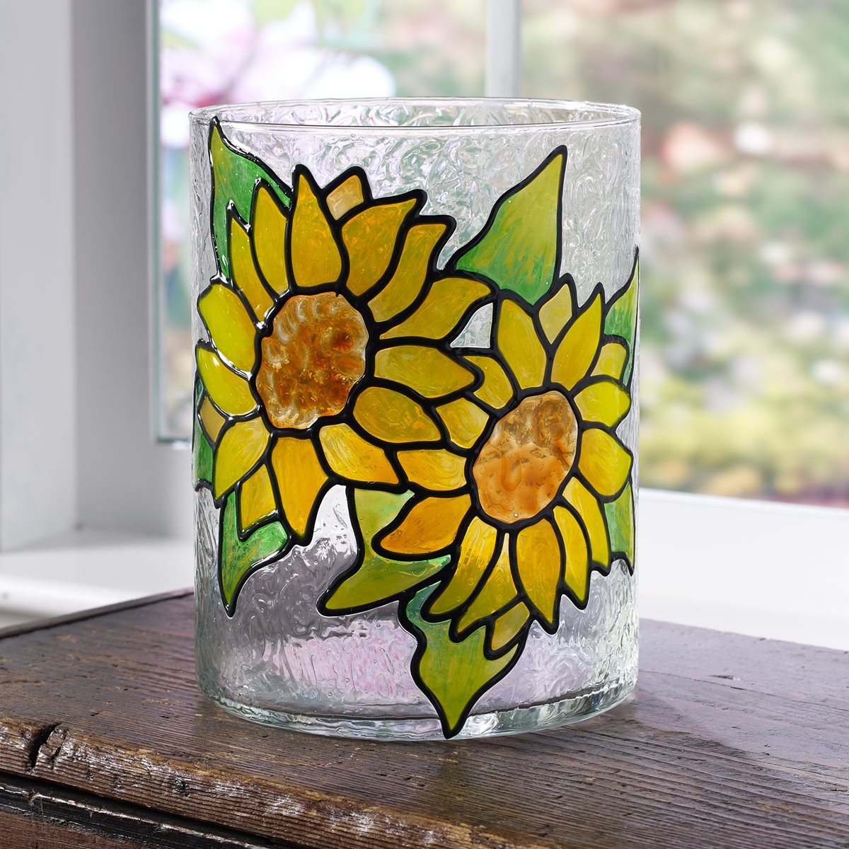 Gallery Glass Sunflowers Vase