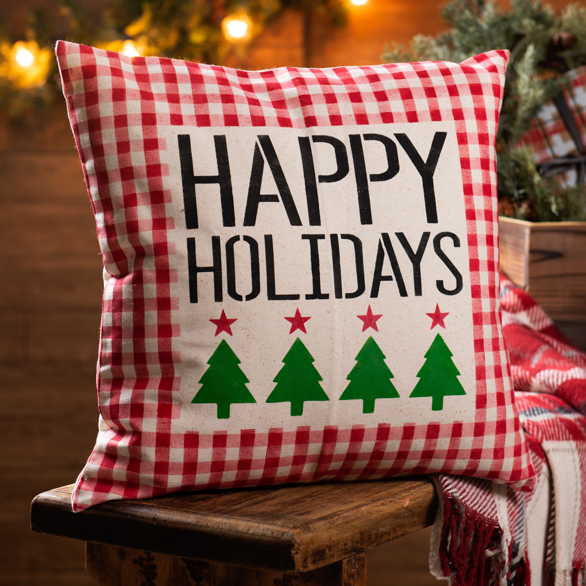 Happy Holiday Pillow