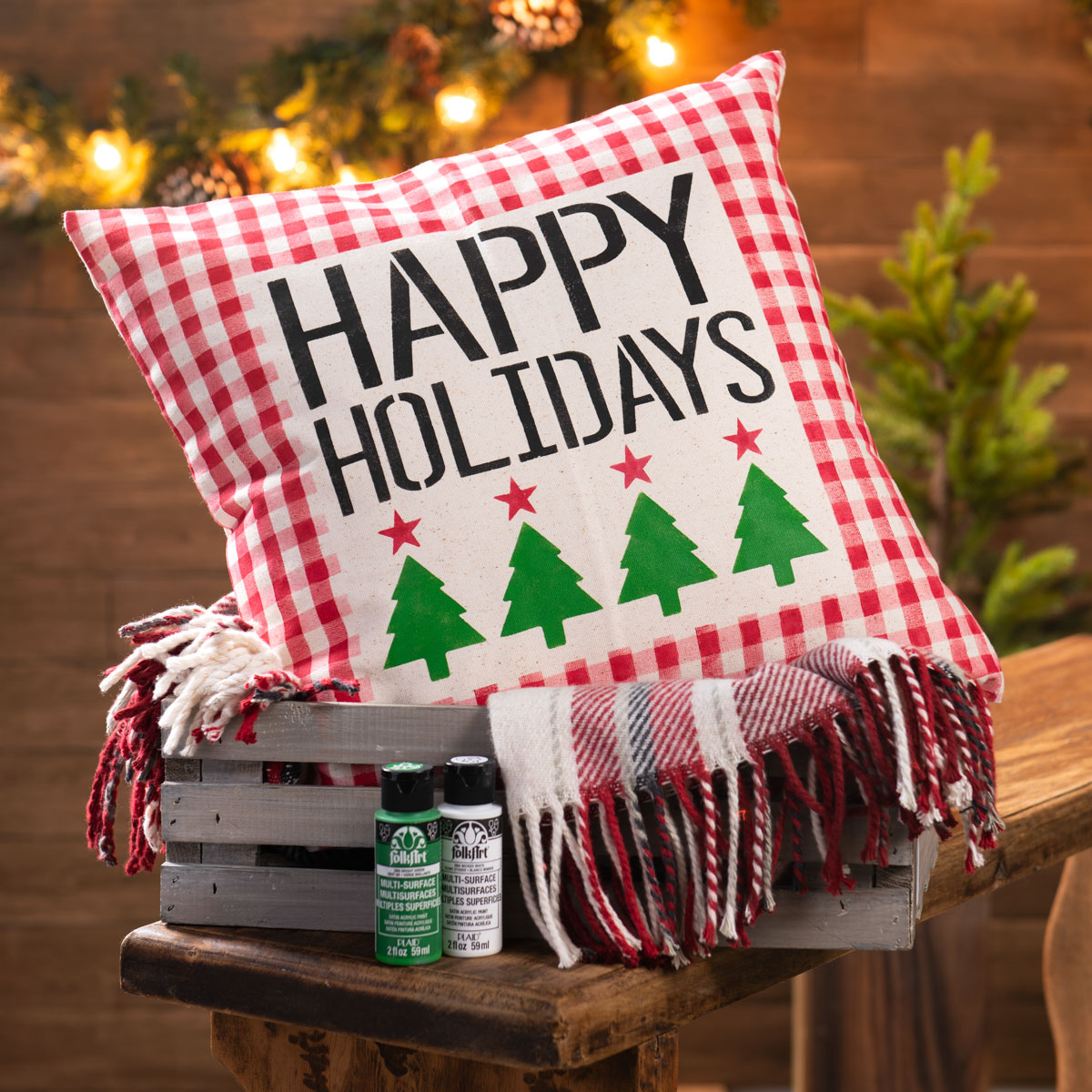 Happy Holiday Pillow