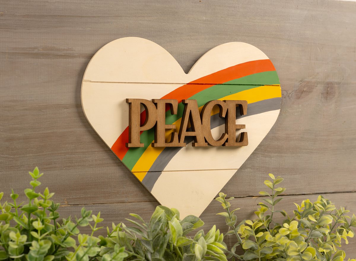 Heart Shaped Peace Frame