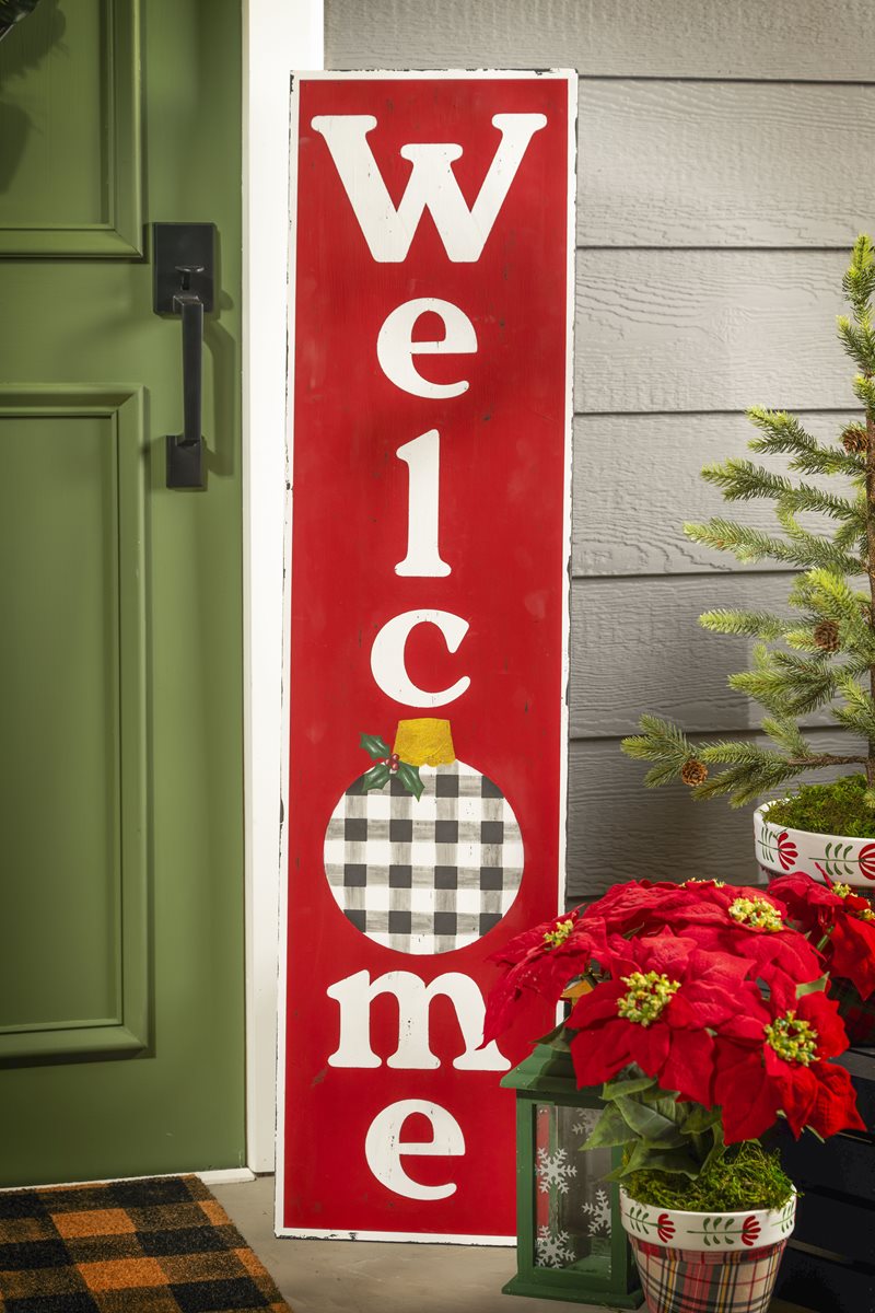 Holiday Welcome Porch Sign