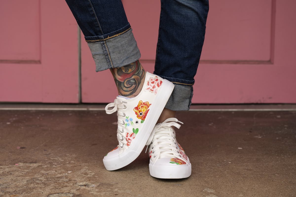 Kicks Studio Boho Inspired Floral Shoes