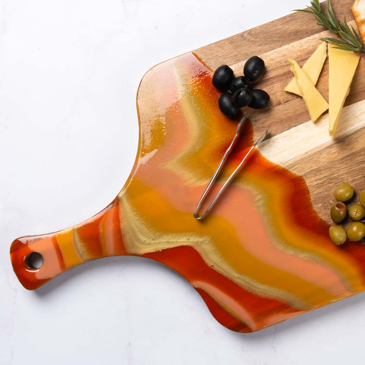 Red, Orange and Gold Cutting Board