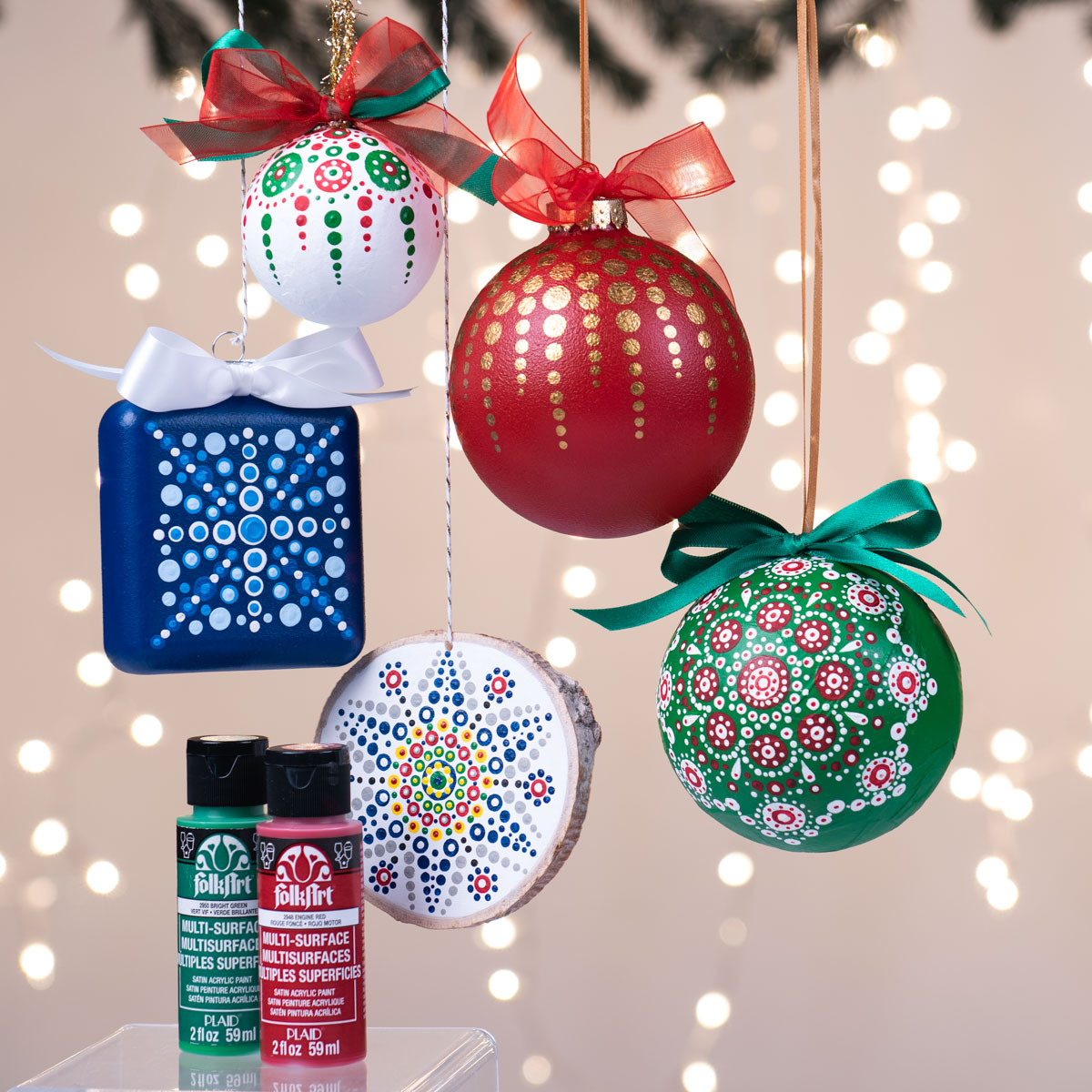 Mandala Christmas Ornaments