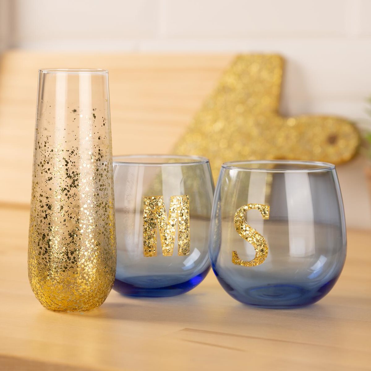 Mod Podge Dishwasher Safe Glitter Glasses