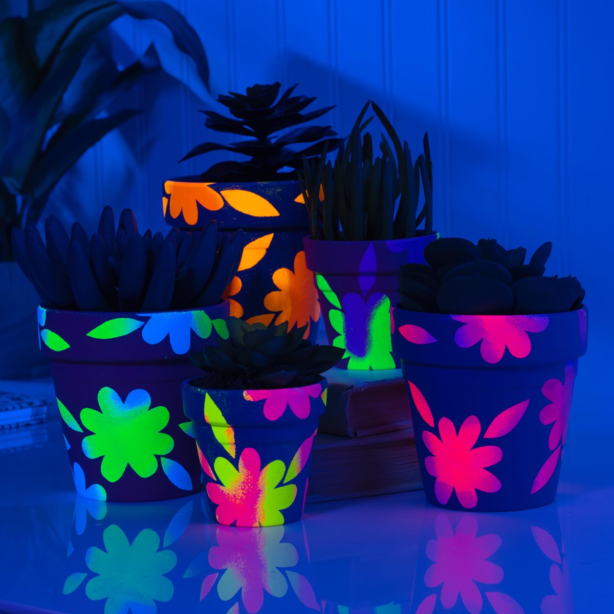 Neon Flower Pots