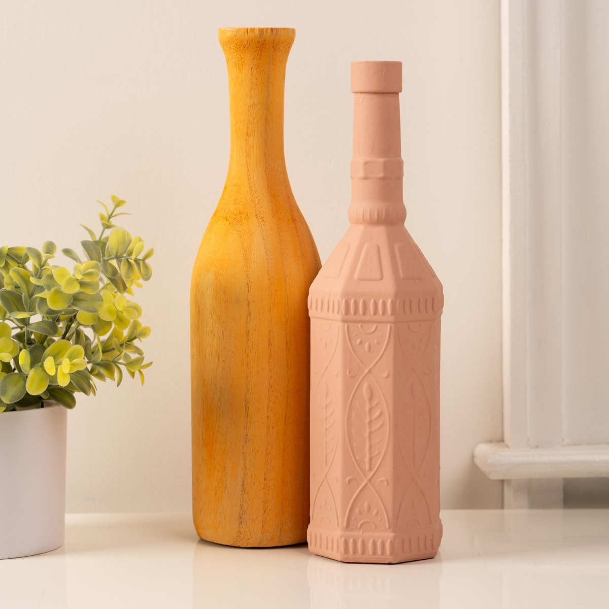 Peach Fuzz Upcycled Vases