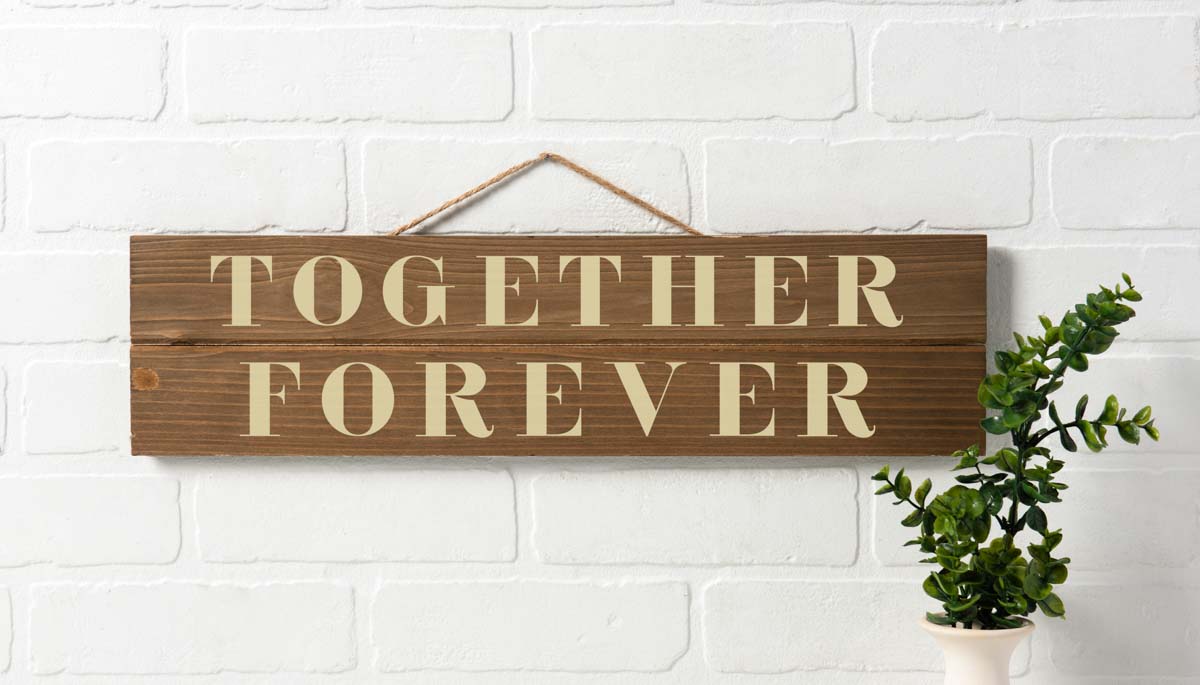 Together Forever DIY Stenciled Sign