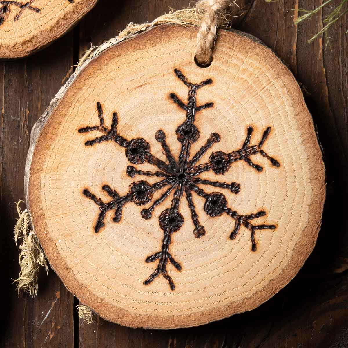 Rustic Wood-burned Ornaments