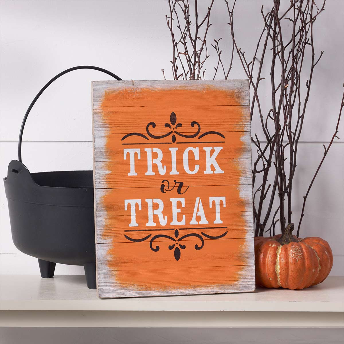 Stenciled Halloween Sign