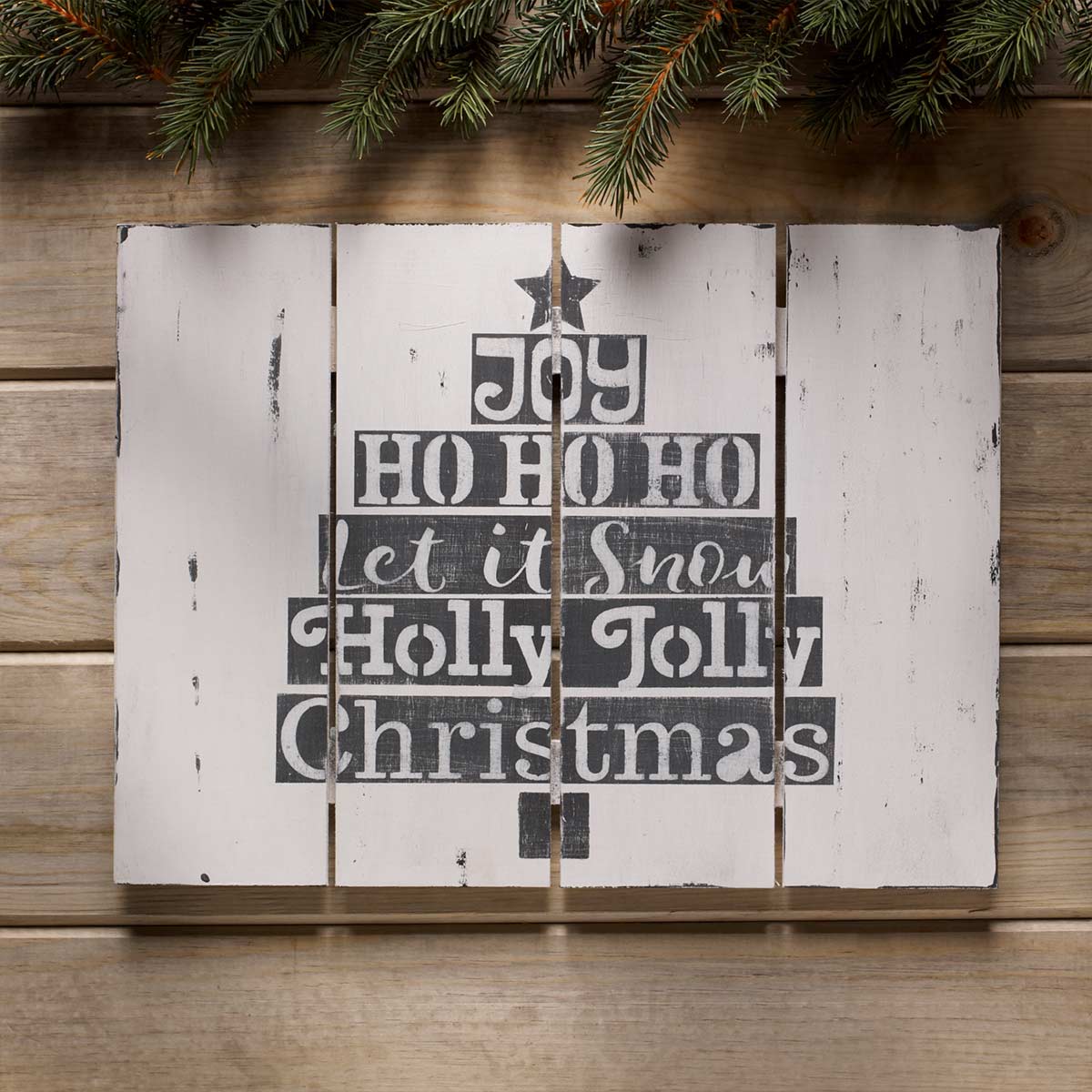 Stenciled Sign for Holidays
