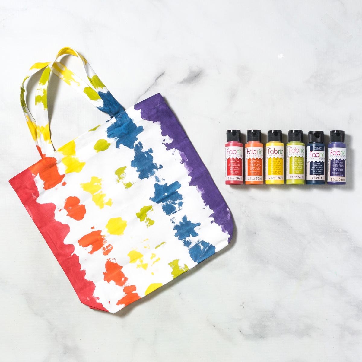 Tie-Dye Rainbow Tote Bag DIY