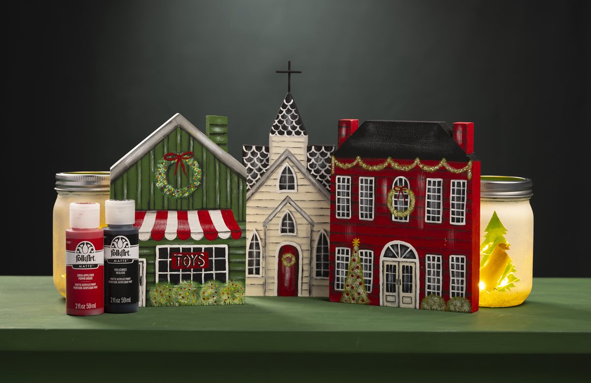 Traditional Hand-Painted Christmas Village
