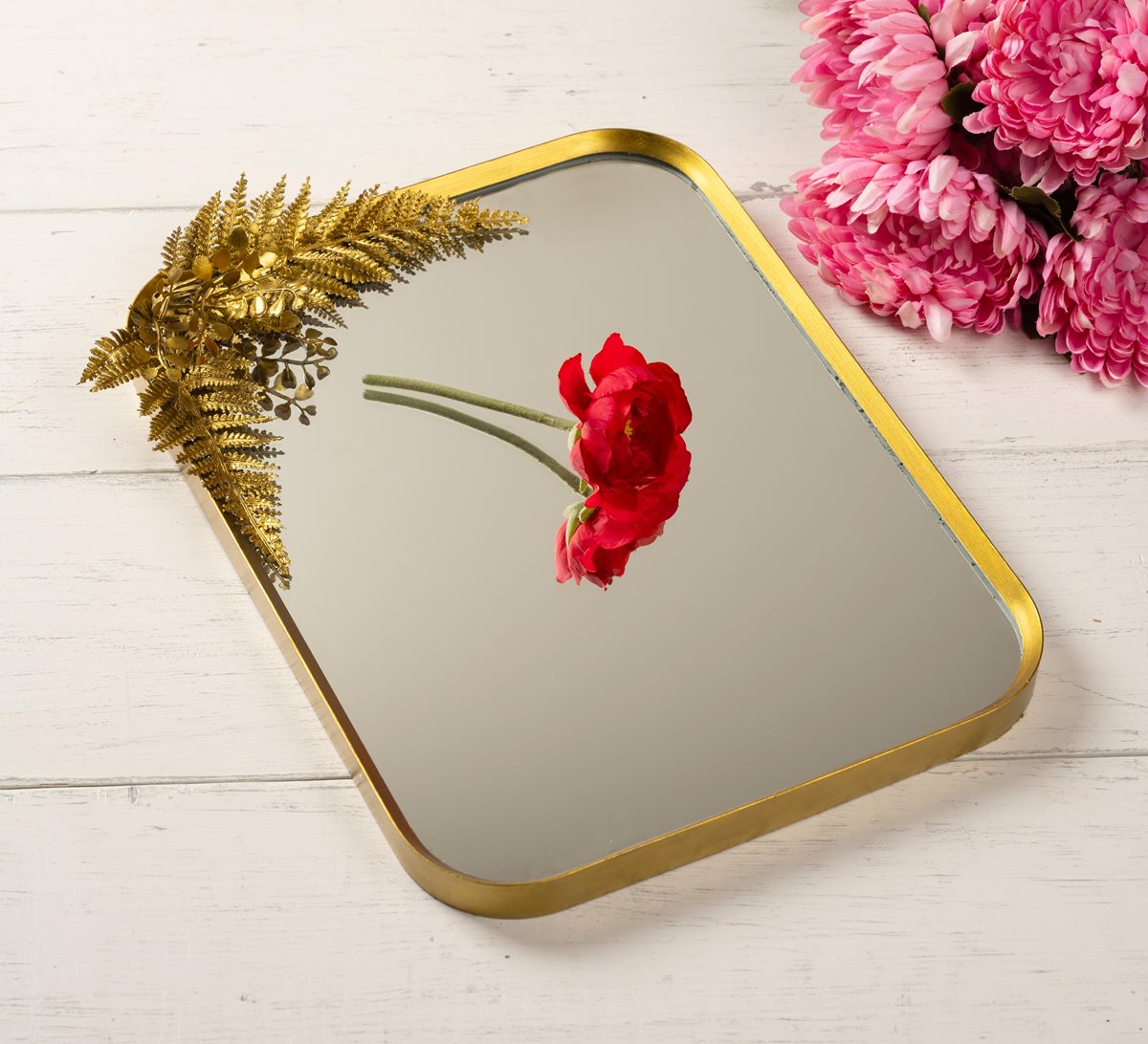 Upcycled Gold Mirror