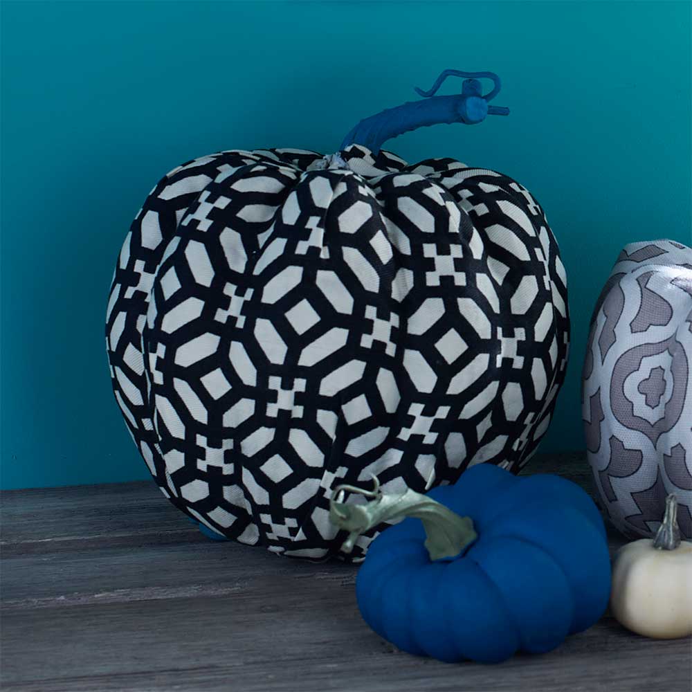 Waverly Fabric Covered Pumpkins