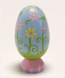 Blue Egg with Dainty Flowers