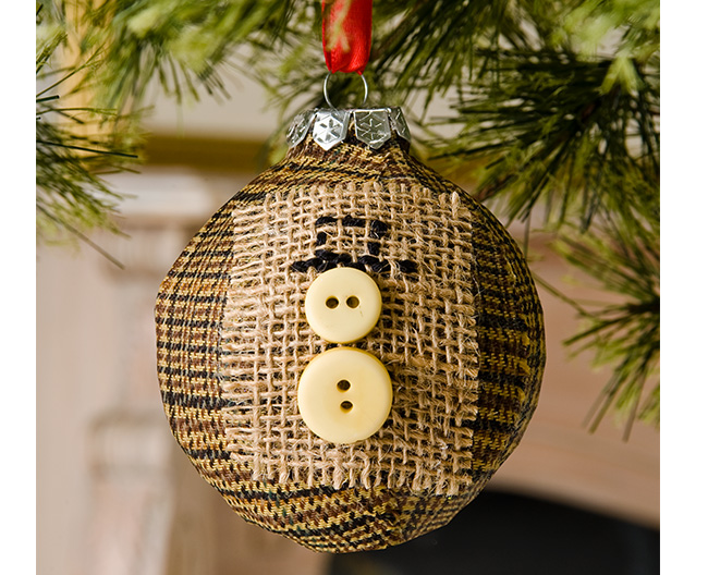 Button Snowman Ornament 