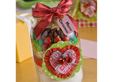 Christmas Cookie Swap Party- Decorated Mason Jar