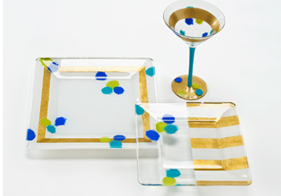 Contemporary Modern Glass Set