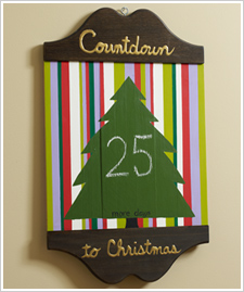 Countdown to Christmas Chalkboard Sign