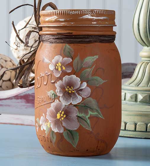 Crafty Mason Jar with Blooms