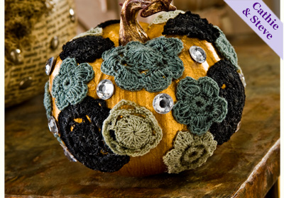 Crochet Flower Pumpkins