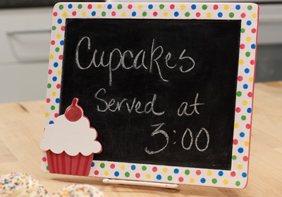 Cupcake Chalkboard / Message Board