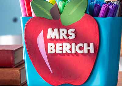 Customized Teacher Gift with Mod Melt Letters
