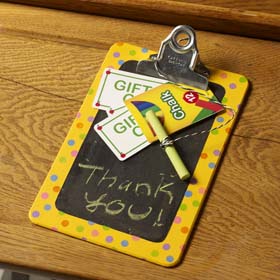 DIY Chalkboard Clipboard Teacher Gift