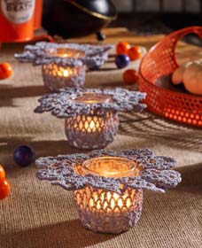 DIY Doily Candle Holders