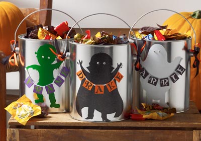 DIY Halloween Party Favor - Paint Can Candy Pails